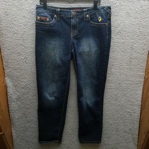 Baby Phat Women's 15 Blue Boot-CutJeans 36.5" 30" 9"